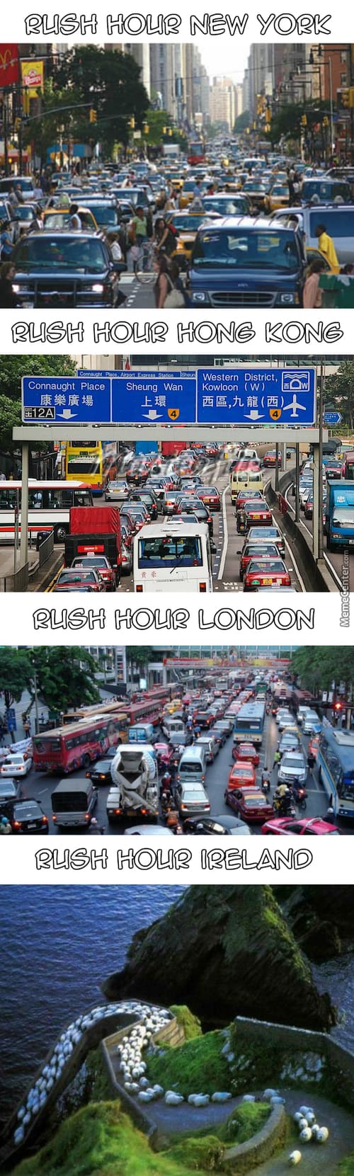 Rush Hour in Ireland Irish Memes