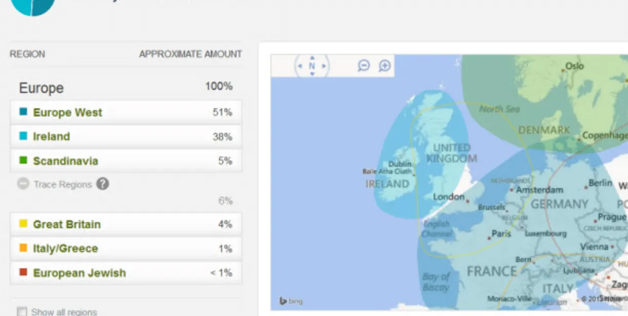 Ancestry Dna kit results from test (1)