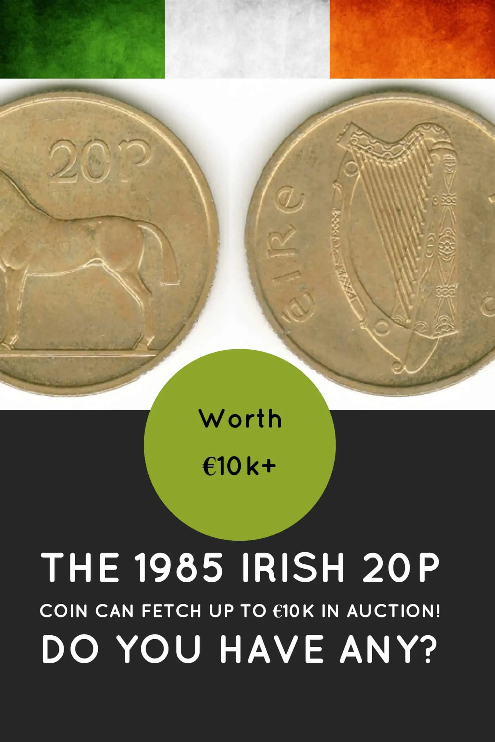 20p old Irish coins could fetch up to 10k at auction