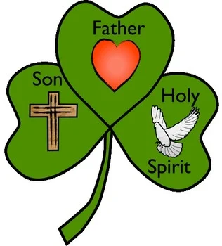 St Patrick's day facts: Father, Son And Holy Spirit that St Patrick used to demonstrate using the shamrock.