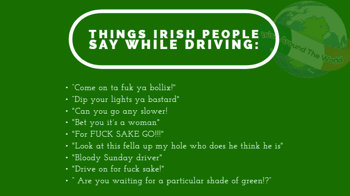 Things that Irish people say when driving 