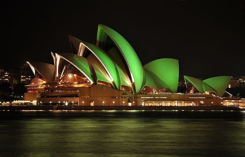 Sydney opera house going green for St Patrick's day