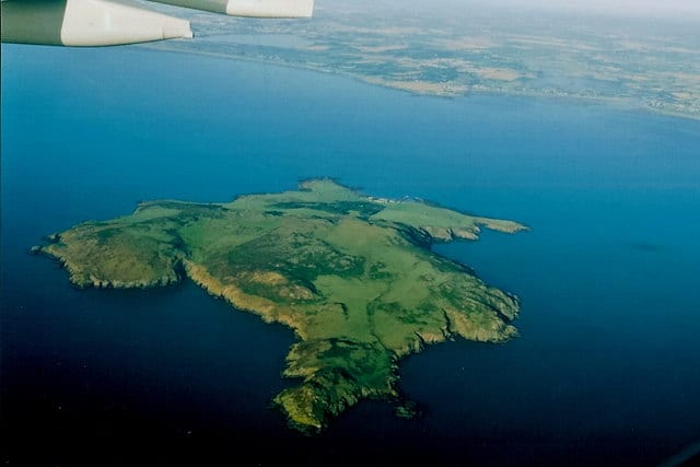 Ariel view of Lambay Island 