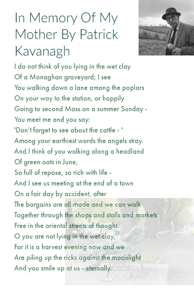 In Memory Of My Mother By Patrick Kavanagh Irish Poem