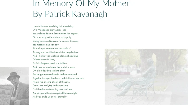 In memory of my mother poem