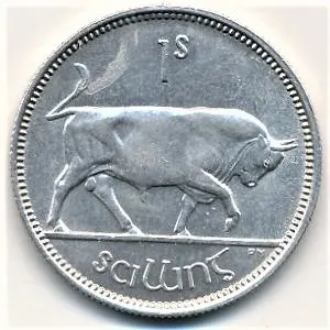 1937 old Irish shilling