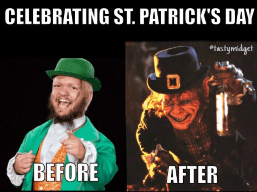 St Patricks day meme 2018 Vs 2021
