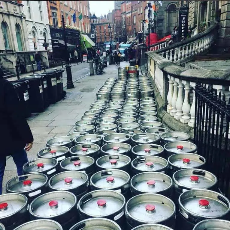 An Irish pub getting ready from 2019 