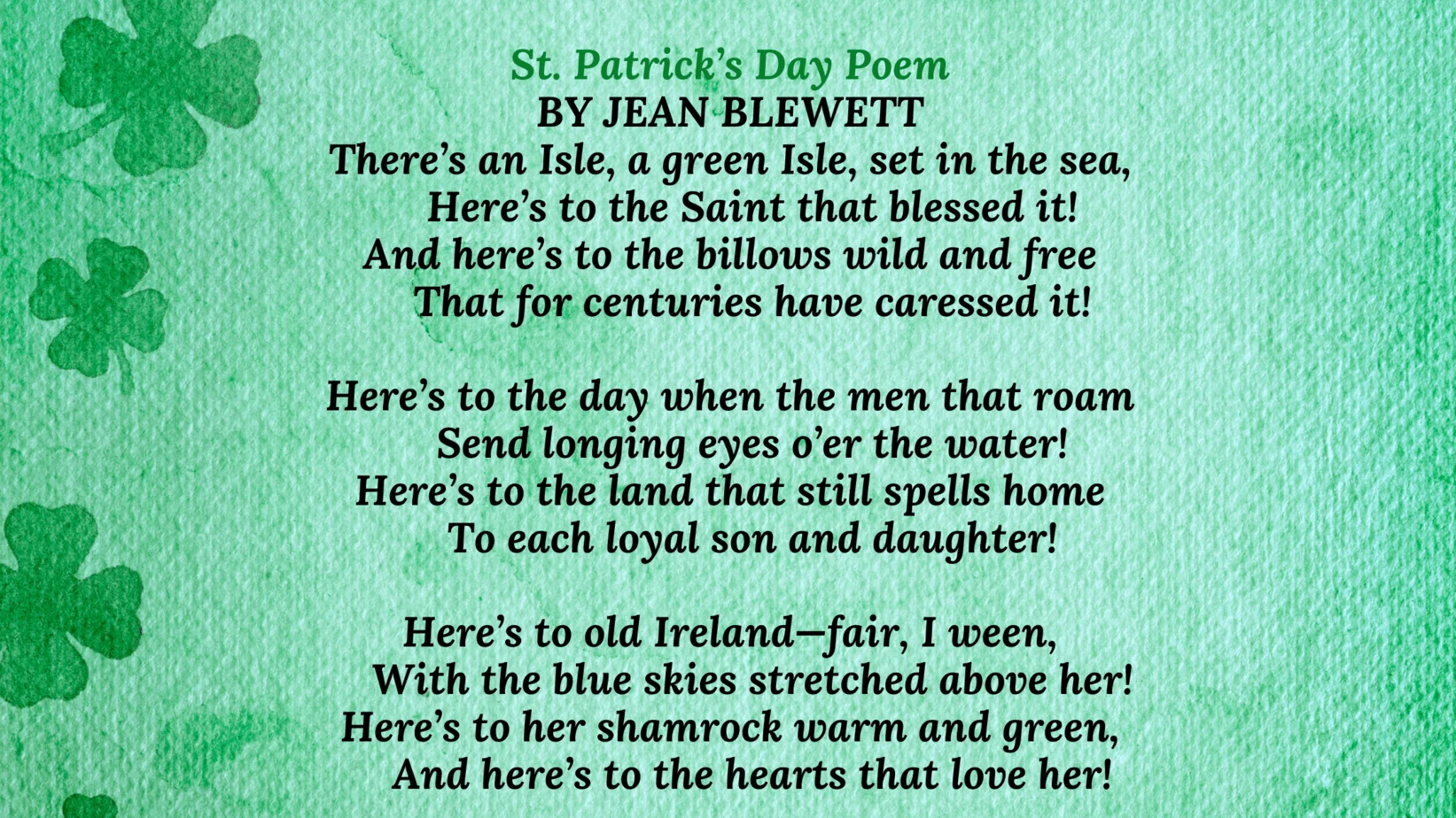 happy st patrick's day pictures  Poetry: Happy Saint Patrick's