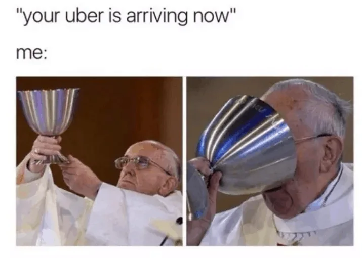 When your uber arrives on St PAtricks day meme