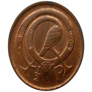 One of most valuable old Irish coins the 1985 half penny