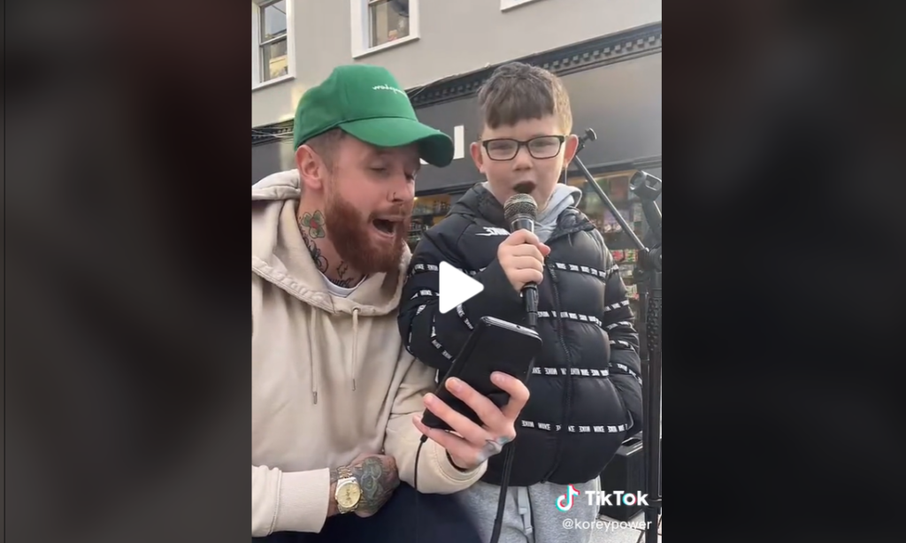 Cork Boy On TikTok Singing With Cork Busker Reaches Nearly 1 Million Views