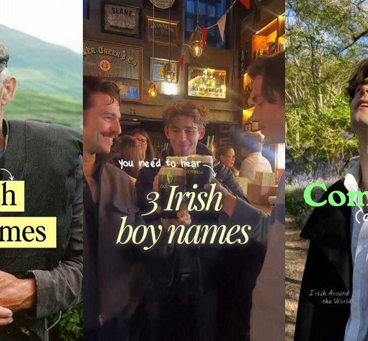 An old Irish farmer, lads with pints of Guinness in a pub, and a young man in a bluebell wood: how to pronounce Irish boy names like Comhghall