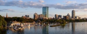 Boston skyline from Longfellow Bridge September 2017 panorama 2