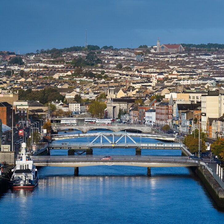 Cork city and the River Lee bridges