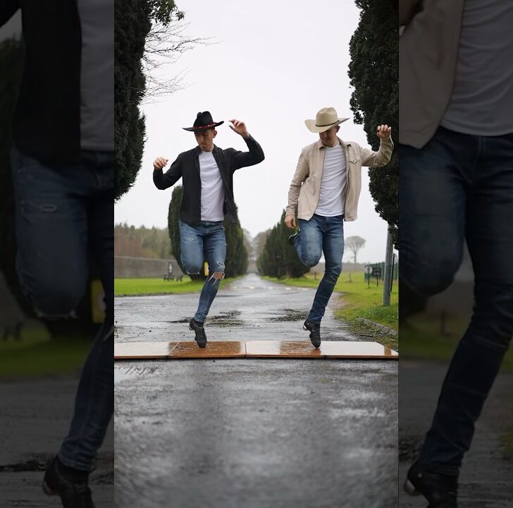 The Gardiner Brothers Irish dancing in cowboy hats