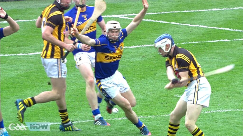 Kilkenny and Tipperary hurlers in action in a GAA championship match