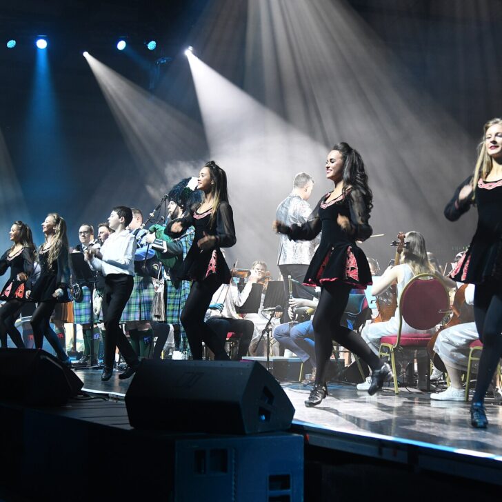 Irish dancers on stage