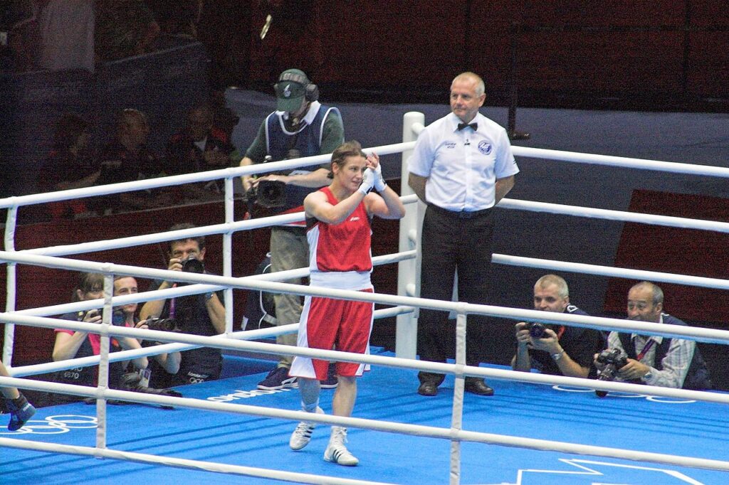 Katie Taylor in the ring at the London 2012 Olympics