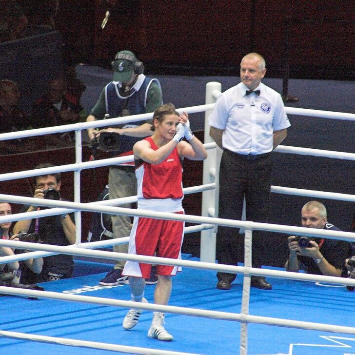 Katie Taylor in the ring at the London 2012 Olympics