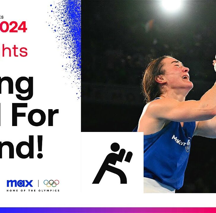Kellie Harrington celebrating her Olympic boxing gold in Paris