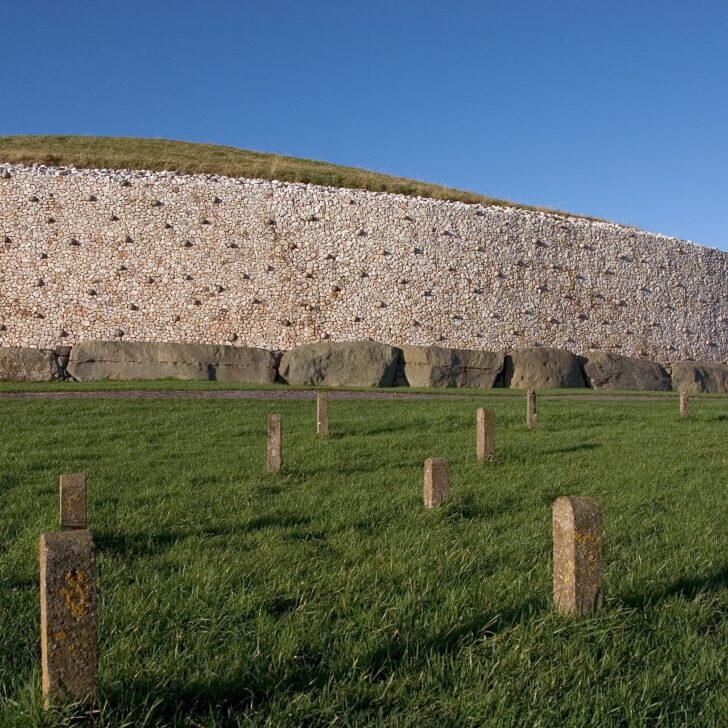 Newgrange passage tomb in the Boyne Valley, home of the Dagda in Irish mythology