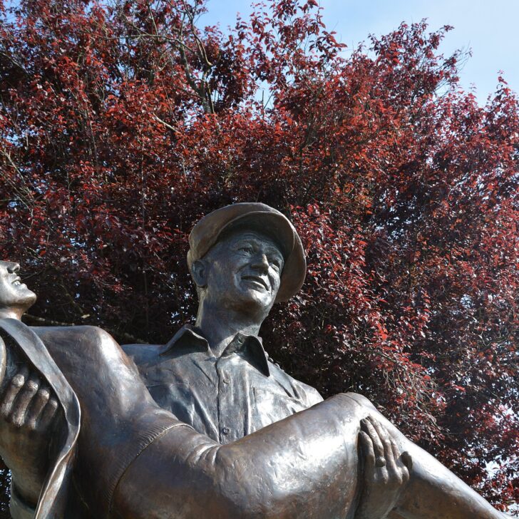 The Quiet Man statue in Cong, Co. Mayo, where the 1952 film was shot