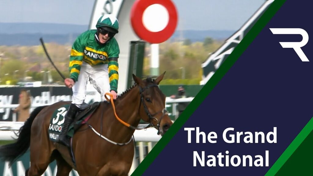 Rachael Blackmore celebrates winning the 2021 Grand National on Minella Times