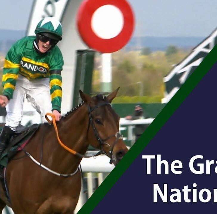 Rachael Blackmore celebrates winning the 2021 Grand National on Minella Times