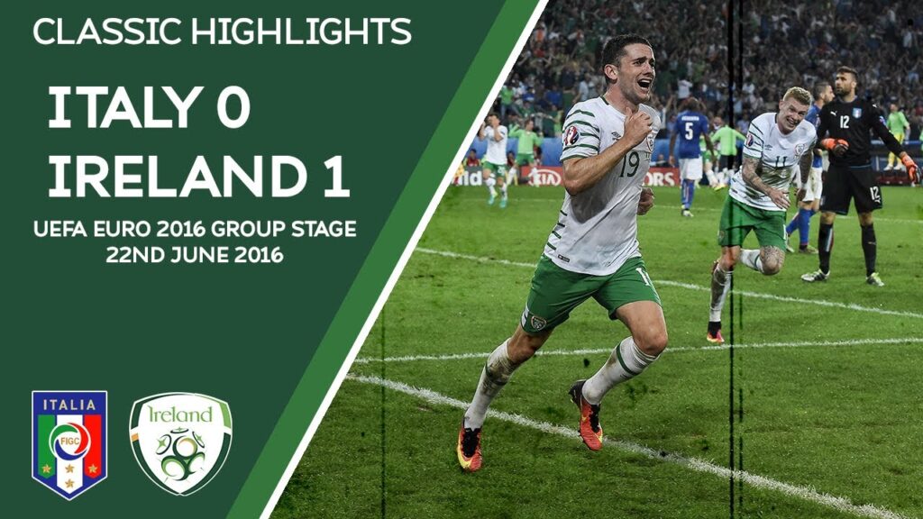 Robbie Brady celebrates his goal for Ireland against Italy at Euro 2016