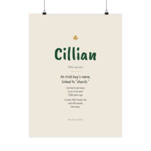 Cillian Irish name meaning print