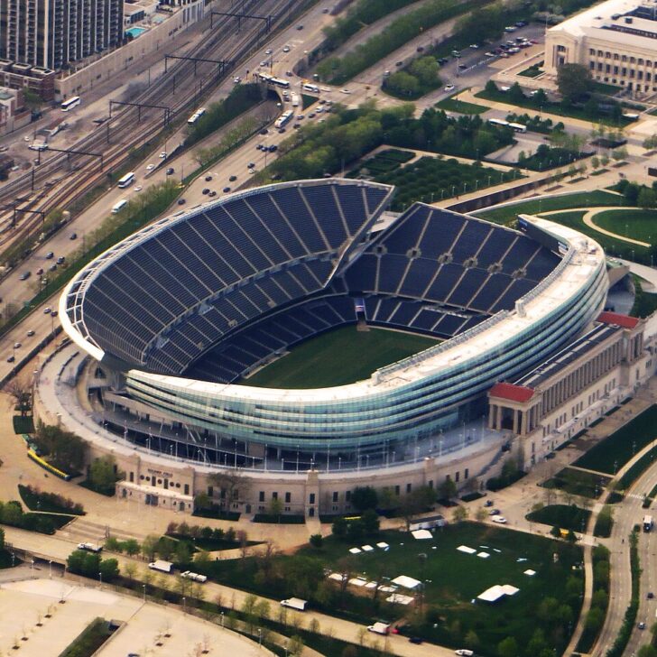 Soldier Field, Chicago, from the air